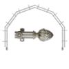 A&F Rod Dcor - Kernel 13/16" 6-Sided Double Bay Window Curtain Rod - Satin Nickel view 2