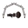 A&F Rod Dcor - Phife 13/16" 4-Sided Double Bay Window Curtain Rod - Cocoa view 2