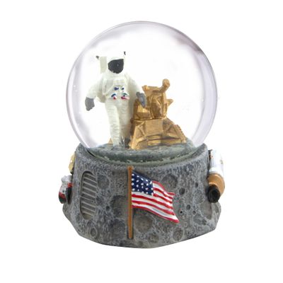 NASA Snow Globe Moon Landing [3.5 Inches] Astronaut and Lander Rover