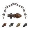 A&F Rod Dcor - Sprout 13/16" 4-Sided Double Bay Window Curtain Rod - Cocoa view 1