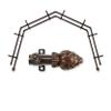 A&F Rod Dcor - Sprout 13/16" 4-Sided Double Bay Window Curtain Rod - Cocoa view 2