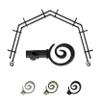 A&F Rod Dcor - Whirlwind 13/16" 4-Sided Double Bay Window Curtain Rod - Black view 1