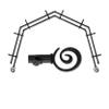 A&F Rod Dcor - Whirlwind 13/16" 4-Sided Double Bay Window Curtain Rod - Black view 2