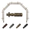 A&F Rod Dcor - Carousel 13/16" 5-Sided Double Bay Window Curtain Rod - Antique Brass view 1