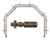 A&F Rod Dcor - Carousel 13/16" 5-Sided Double Bay Window Curtain Rod - Antique Brass view 2