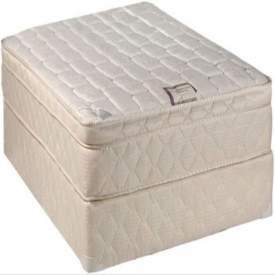 Dream Solutions USA DS Solutions USA Dream World Orthopedic Innerspring PillowTop Eurotop Mattress Set with Bed Frame (Full Size) - Medium Soft, Good for Your Back, Foam, Longlasting