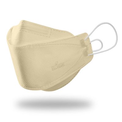 BOTN Kids Beige Color 10Pcs KF94 Protective and Safety Mask, 4-Layer Filter and 3D Design, Adjustable Strap and Premium Quality Made in Korea (Small, Beige)