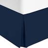 RAJVEER TEXTILE Split Corner Bed Skirt 15 Inch Drop Microfiber Luxurious & Easy to Wash Wrinkle & Fade Resistant - (Navy Blue, Twin-XL (15" Drop) view 2