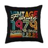 2.22.2022 43rd Birthday Vintage Retro born 2.22.1979 Throw Pillow view 1