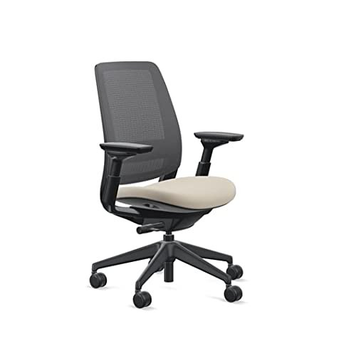 Steelcase Series 2 Office Chair, Black Frame and 3D Microknit Back, Cogent Fabric (Malt)