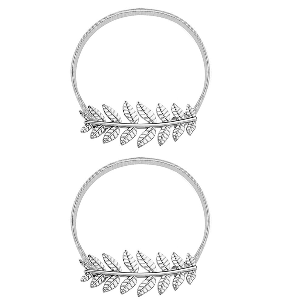 [2 Pieces Pack] The Metal Design of The Curtain Fits Curtains and is Easy to Silver