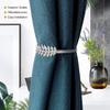 [2 Pieces Pack] The Metal Design of The Curtain Fits Curtains and is Easy to Silver view 4