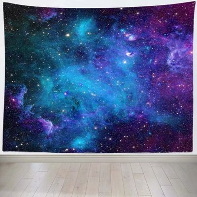 BELECO Cosmic Galaxy Tapestry Wall Dcor Blue Starry Sky Stars Tapestry Wall Hanging Universe Space Tapestry Psychedelic Galaxy Nebula Tapestry for Ceiling Bedroom Living Room Dorm Decor 106x70 Inch