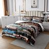 Homewish Inspirational Quotes Bedspread Twin Size,Wood Stripes Coverlet Set 2pcs for Kids Teens Adult Room Decor,Graffiti Modern Quilted Coverlet Brown Black and White Bedding Quilt with 1 Pillowcase view 3