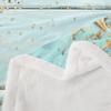Seashell Starfish Throw Blanket Wood Stripes Fleece Blanket Beach Hawaiian Style Bed Blanket for Kids Teens Girls Boys Room Decor,Summer Teal Flannel Blanket, Throw Size (50 x 60 Inches) view 3