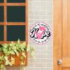 godblessign Hope Butterfly Ribbon Wreath Round Wall Art Signs Pink Ribbon Fighte Cancer Awareness Warrior Metal Sign Home Decorative Door Sign Decor for Living Room Bedroom Birthday Gift view 3