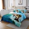 Homewish Fish Bedspread Queen Size,Fishing Entertainment Coverlet Set 3pcs for Kids Teens Boys Girls Room Decor, Sea Animals Quilted Coverlet Wave Teal Bedding Quilt with 2 Pillowcases view 2
