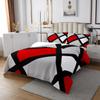 Homewish Red Grey White Plaid Bedspread Twin Size,Black Stripes Lines Coverlet Set 2pcs for Kids Teens Boys Girls Adult Room Decor,Geometric Quilted Coverlet Abstract Bedding Quilt with 1 Pillowcase view 3