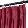 Bhoomi Collection Double Pinch Pleat Blackout Extra Long Curtains 2 Story Window Hall Curtains Hanging by Hooks (Burgundy Red, 72 Inch Wide by 72 Inch Long- 1 Panel) view 2