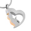 KBFDWEC Stainless Steel Cremation Jewelry Pet Urn Pendant Necklace with 20'' Chain Cat - Memorial Ash Keepsake Light Yellow Gold Co view 2