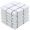HFGBLG Cotton Dish Towels, 6 Pack Dish Cloths, 13 x 13 in, Black Grid view 2