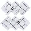 HFGBLG Cotton Dish Towels, 6 Pack Dish Cloths, 13 x 13 in, Black Grid view 3