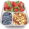 Set of 2 Stainless Steel Kids Plate 3 Compartment Great for Camping, Kids Lunch and Dinner or Every Day Use view 3