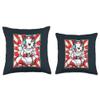 Kitsune Gaming Video Games Japanese Kawaii Anime Gamer Throw Pillow view 3
