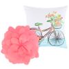 Greenland Home Watercolor Dream 100% Cotton Modern Floral Quilt Set with Decorative Pillows, 4-Piece Twin/XL, White view 3