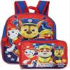 Ruz Paw Patrol Boys 16 Inch Backpack With Removable Matching Lunch Box Set (Blue-Red) view 1