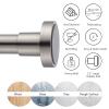 EBOATOP Shower Curtain Rod Tension- Never Rust No Drill Non-Slip Spring Tension Shower Rod, 43-73 inches 304 Stainless Steel, Brushed Nickel view 3
