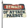 Flags For Room Guys Beware of Attack Parrot Flag Gifts For Men Who Have Everything (Size : 12 * 18IN/30 * 45CM) view 1
