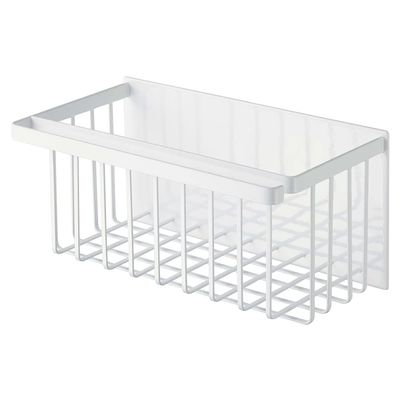 Yamazaki Industries 5542 Magnetic Bathroom Basket, White, Approx. W 12.2 x D 6.7 x H 5.9 inches (31 x 17 x 15 cm), Tower, Bathroom Storage Rack