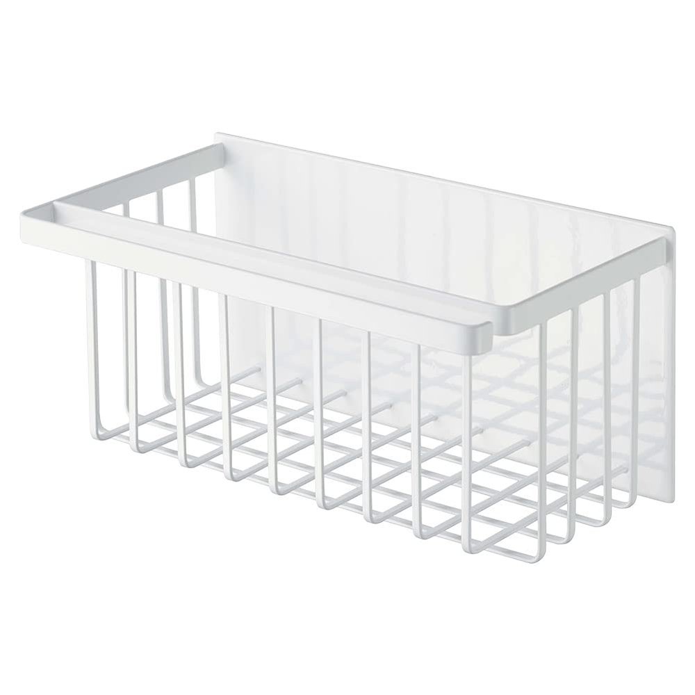 Yamazaki Industries 5542 Magnetic Bathroom Basket, White, Approx. W 12.2 x D 6.7 x H 5.9 inches (31 x 17 x 15 cm), Tower, Bathroom Storage Rack