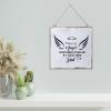Alioyoit Rustic Wood Sign with Quote My Dad is Angel in Heaven Home Decor Sign Distressed Look Farmhouse Decorative Wooden Sign Retro Wooden Art Plaque Wall Hanging Sign for Farmhouse Porch view 3