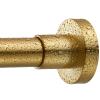 EBOATOP Shower Curtain Rod Tension- No Drill Non-Slip Spring Tension Shower Rod for Window or Bathroom, 43-73 inches Metal Steel, Gold view 2