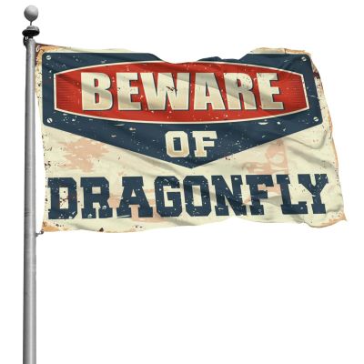 Flags For Room Guys Beware of Dragonfly Flag Gifts For Men Who Have Everything (Size : 12 * 18IN/30 * 45CM)