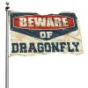 Flags For Room Guys Beware of Dragonfly Flag Gifts For Men Who Have Everything (Size : 12 * 18IN/30 * 45CM) view 1