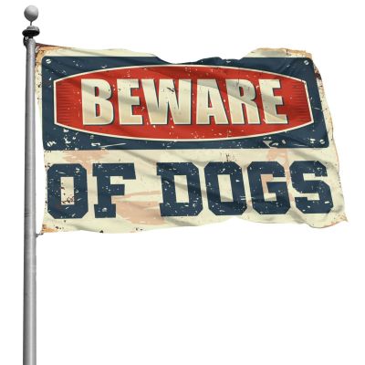 Flags For Room Guys Beware of Dogs Flag Gifts For Men Who Have Everything (Size : 12 * 18IN/30 * 45CM)