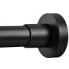 EBOATOP Shower Curtain Rod Tension - Never Rust No Drill Non-Slip Spring Tension Shower Rod, 43-73 inches Stainless Steel, Matte Black view 1