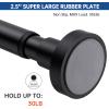 EBOATOP Shower Curtain Rod Tension - Never Rust No Drill Non-Slip Spring Tension Shower Rod, 43-73 inches Stainless Steel, Matte Black view 4