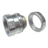 AMFI AH75B Zinc Plated Alloy Steel Insulated Throat Watertight Ground Hub With TrueTight Locknut 3/4-Inch Spec-Grade view 1