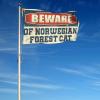 Flags For Room Guys Beware of Norwegian Forest Cat Flag Gifts For Men Who Have Everything ( Size : 24*35IN/60*90CM ) view 4