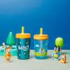 Zak Designs Bluey Kelso Tumbler Set, Leak-Proof Screw-On Lid with Straw, Bundle for Kids Includes Plastic and Stainless Steel Cups with Bonus Sipper, 3pc Set view 3