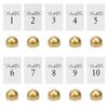 Hanna Roberts Gold Table Number Cards Stands Modern Cursive Table Number for Wedding Reception Anniversary Party Restaurant, Events Party, 4" x 6" (Set of 10, 1-10, Gold) view 2