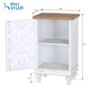 PHI VILLA Small Accent Storage Cabinet with Single Door - Decorative Nightstand for Living Room Bedroom, End Side Table Cabinet White view 2