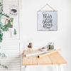 Alioyoit Distressed Look Wood Sign with Quote This Too Shall Pass Rustic Decorative Wooden Sign Retro Wall Hanging Art Wood Plaque for Farmhouse Porch Living Room Home Decor view 4