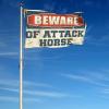 Flags For Room Guys Beware of Attack Horse Flag Gifts For Men Who Have Everything (Size : 12 * 18IN/30 * 45CM) view 4