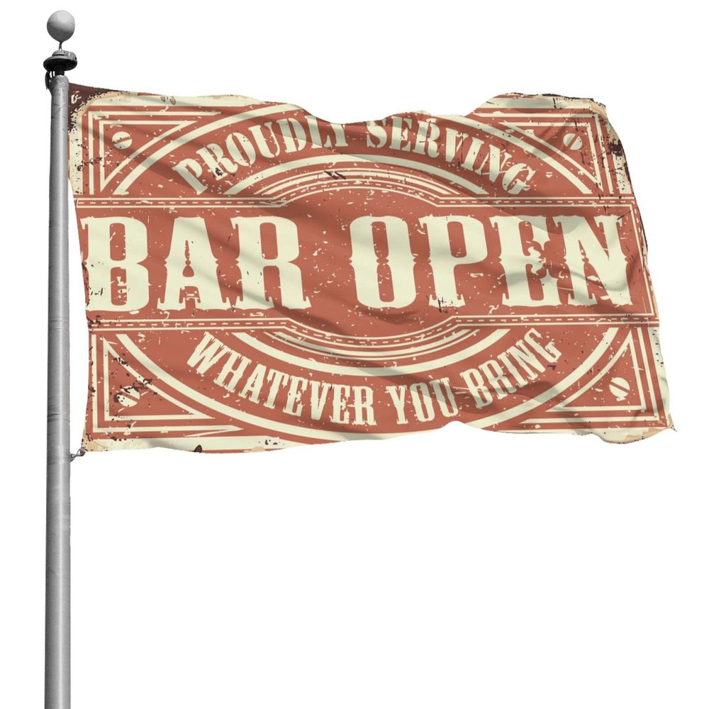 Flags For Room Guys Bar Open Flag Gifts For Men Who Have Everything ( Size : 60*96IN/152*244CM )