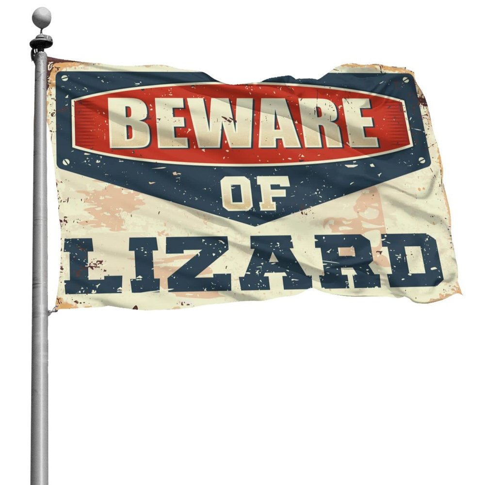 Flags For Room Guys Beware of Lizard Flag Gifts For Men Who Have Everything (Size : 24 * 35IN/60 * 90CM)